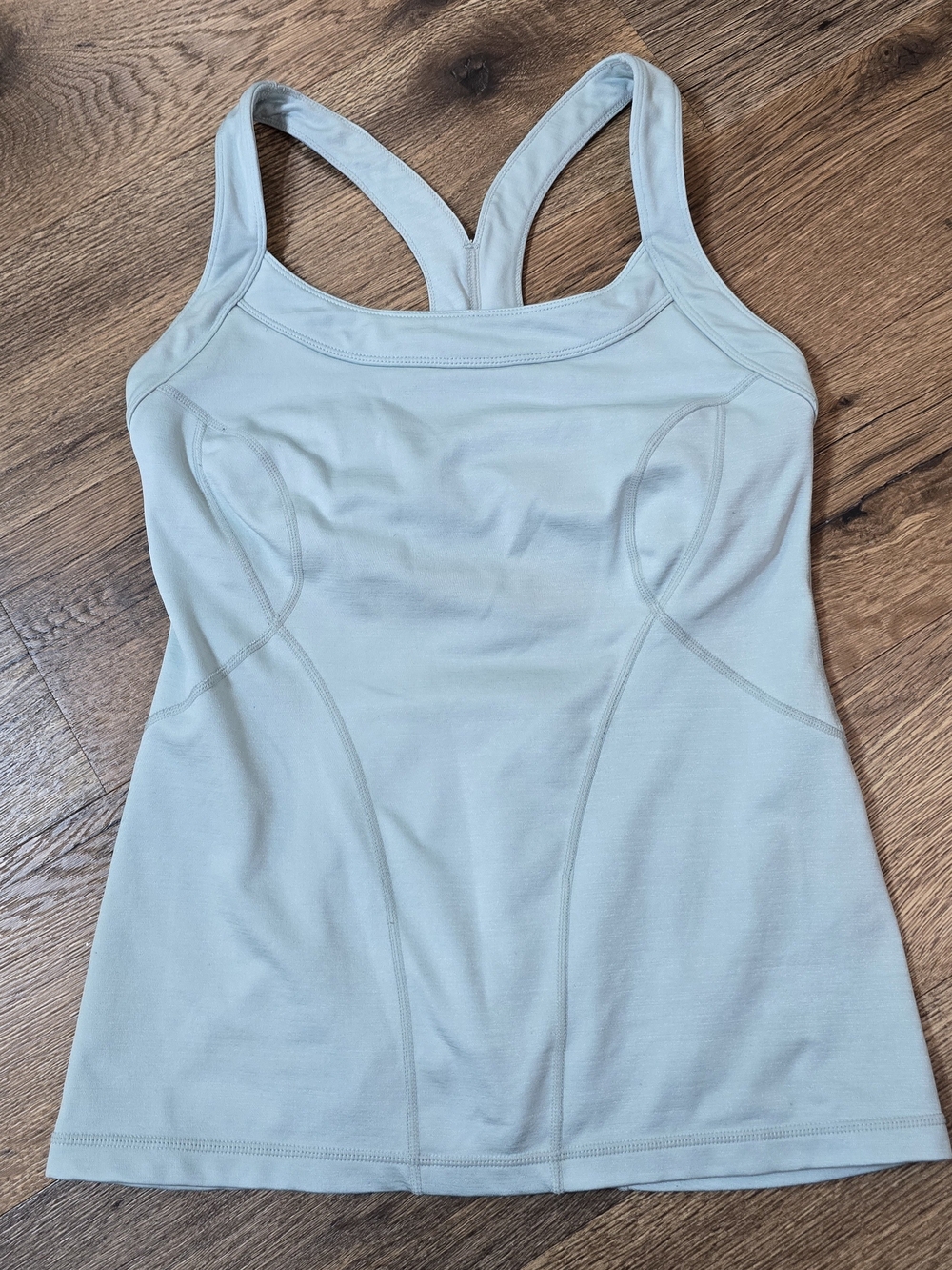 Zella Pale Blue Racerback Tank with Built-In Support